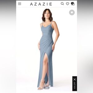 Azazie Dusty Blue Dress
